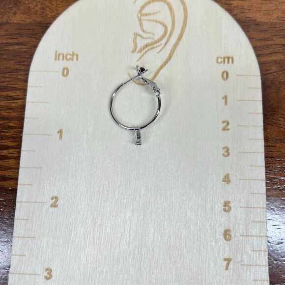 Earrings Silver Huggie Hoop / Crystal Charms Fashion Drop Dangle Earrings Baddie - Picture 3 of 11